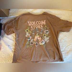Volcom Tan Cotton Tee oversized
